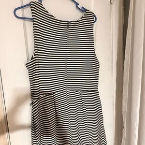 Merona Black and White Striped Midi Dress With Pockets!!!